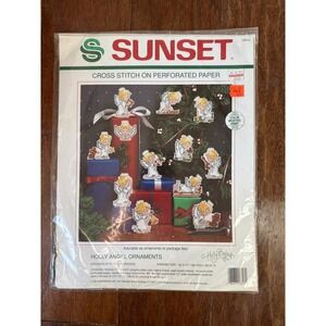Sunset Holly‎ Angel Ornaments Cross Stitch Kit Perforated Paper 12 Designs 18318